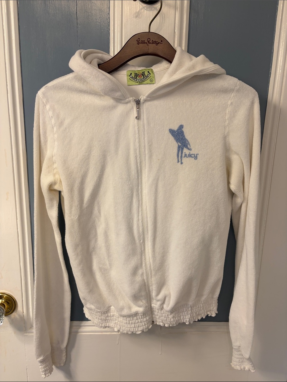 Vintage Juicy Couture The Sun Shines On Juicy Surfboard Surfer Full Zip Hoodie